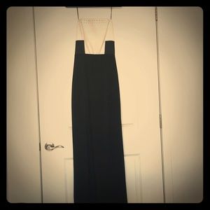 Strapless ABS Black & White Dress, Size 6